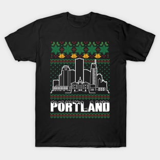 Portland Oregon Ugly Christmas T-Shirt